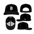 Detroit Tigers MLB New Era Men Black White 9Seventy Snapback Hat product image 1, provided for visual reference and product