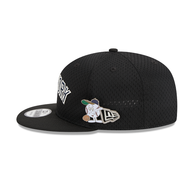 New York Yankees MLB New Era Men Black 9Fifty 2009 Inaugural Season Post Up Pin Snapback product image 6, provided for
