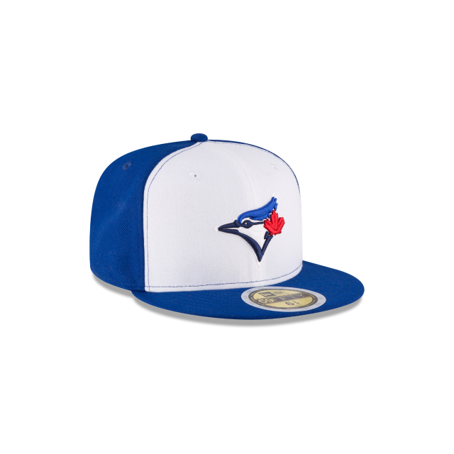Toronto Blue Jays MLB New Era Youth White/Royal 59Fifty Authentic Collection Fitted Hat product image 6, provided for visual
