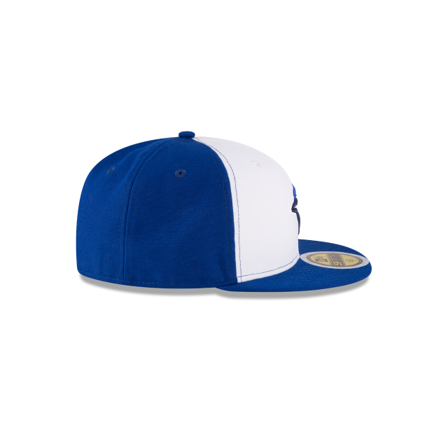 Toronto Blue Jays MLB New Era Youth White/Royal 59Fifty Authentic Collection Fitted Hat product image 3, provided for visual