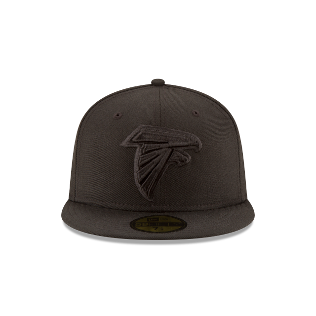 Atlanta Falcons NFL New Era Men Black on Black 59Fifty Team Basic Fitted Hat product image 5, provided for visual reference