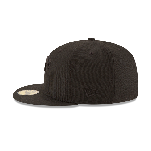 Atlanta Falcons NFL New Era Men Black on Black 59Fifty Team Basic Fitted Hat product image 4, provided for visual reference