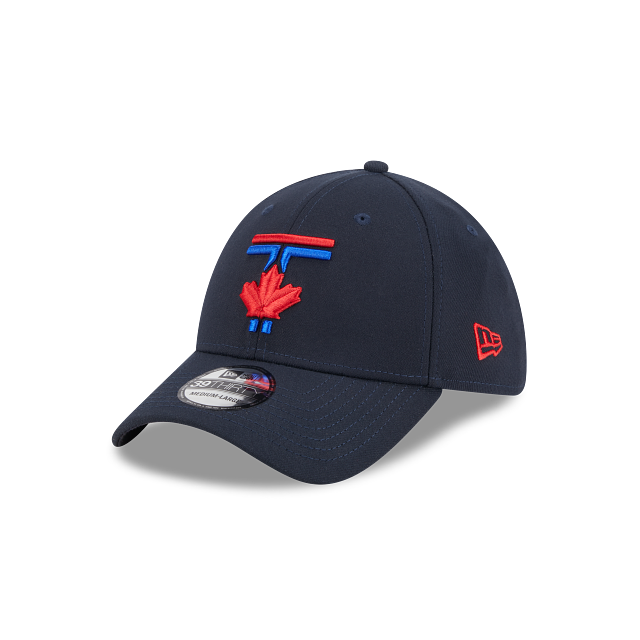 Toronto Blue Jays MLB New Era Men Navy 39Thirty 2024 City Connect Stretch Fit Hat product image 1, provided for visual