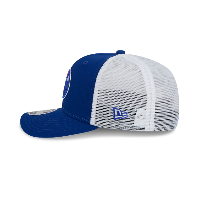 Edmonton Oilers NHL New Era Men Royal 9Seventy Trucker Snapback Hat product image 5, provided for visual reference and