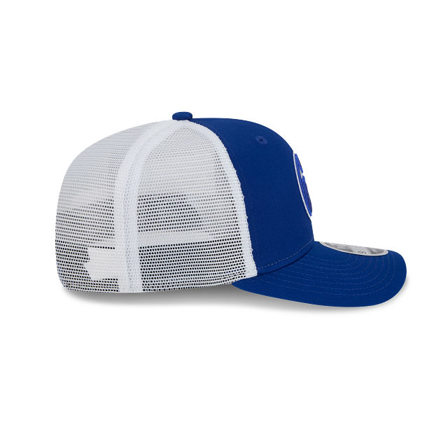 Edmonton Oilers NHL New Era Men Royal 9Seventy Trucker Snapback Hat product image 4, provided for visual reference and