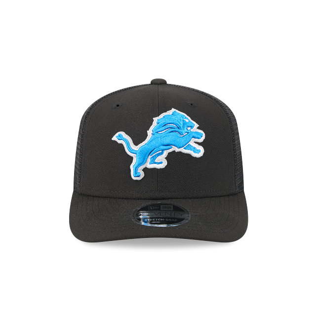 Detroit Lions NFL New Era Men Black 9Seventy Stretch Trucker Snapback product image 7, provided for visual reference and