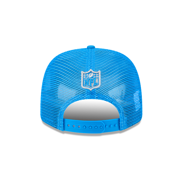Detroit Lions NFL New Era Men Light Blue 9Seventy Stretch Trucker Snapback product image 2, provided for visual reference