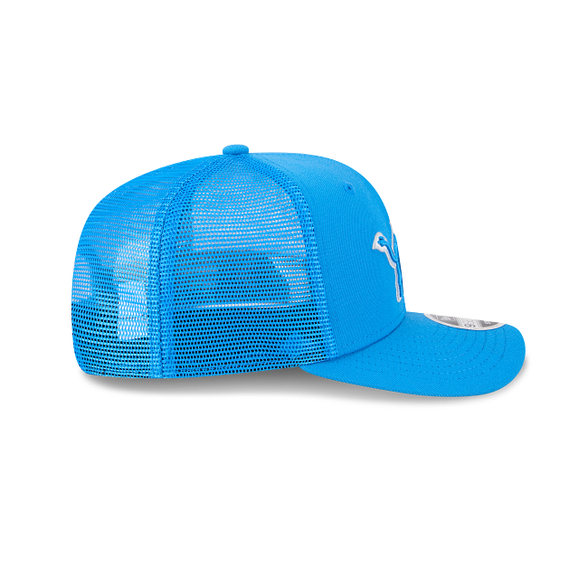 Detroit Lions NFL New Era Men Light Blue 9Seventy Stretch Trucker Snapback product image 4, provided for visual reference