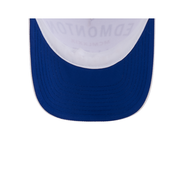 Edmonton Oilers NHL New Era Men White 9FORTY M-Crown A-Frame Minimalist Trucker Hat product image 4, provided for visual
