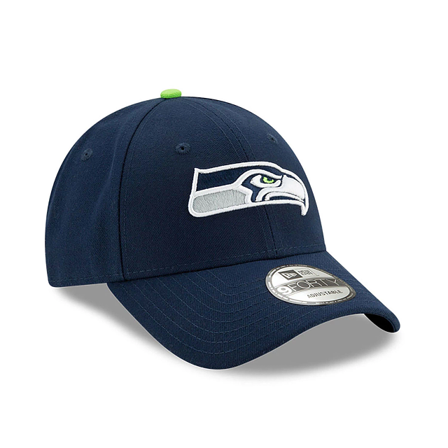 Seattle Seahawks NFL New Era Men Oceanside Blue 9Forty The League Adjustable Hat product image 4, provided for visual