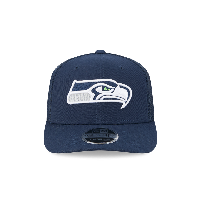 Seattle Seahawks NFL New Era Men Navy 9Seventy Stretch Trucker Snapback product image 7, provided for visual reference and