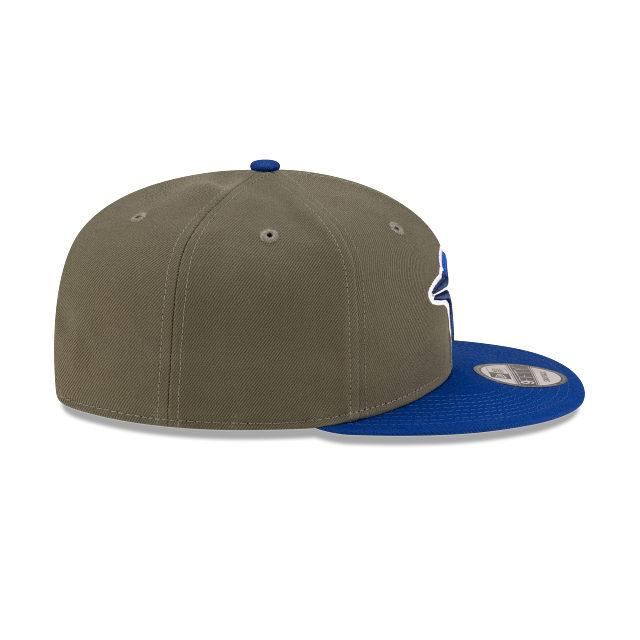 Toronto Blue Jays MLB New Era Men 9Fifty Olive/Navy Basic Snapback Hat product image 4, provided for visual reference and