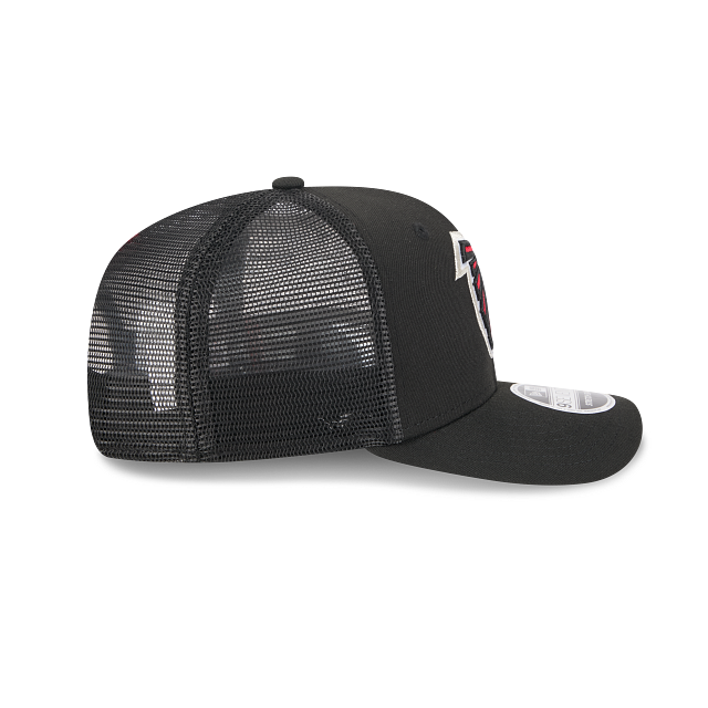 Atlanta Falcons NFL New Era Men Black 9Seventy Stretch Trucker Snapback product image 3, provided for visual reference and