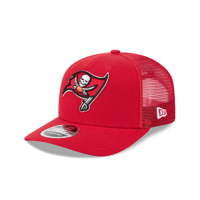 Tampa Bay Buccaneers NFL New Era Men Red 9Seventy Stretch Trucker Snapback product image 1, provided for visual reference