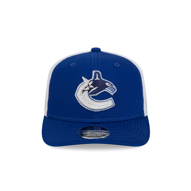 Vancouver Canucks NHL New Era Men Royal 9Seventy Trucker Snapback Hat product image 7, provided for visual reference and