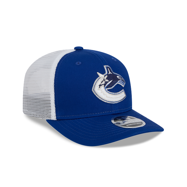 Vancouver Canucks NHL New Era Men Royal 9Seventy Trucker Snapback Hat product image 6, provided for visual reference and