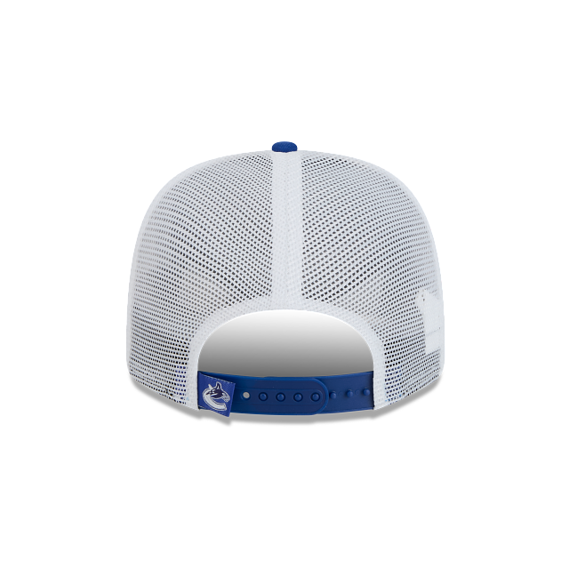 Vancouver Canucks NHL New Era Men Royal 9Seventy Trucker Snapback Hat product image 2, provided for visual reference and