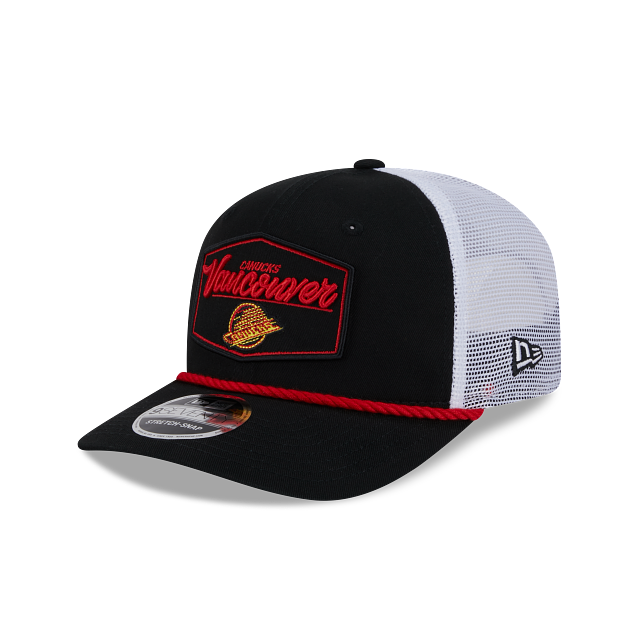 Vancouver Canucks NHL New Era Men Black 9Seventy Skate Logo Cord Snapback Hat product image 1, provided for visual reference