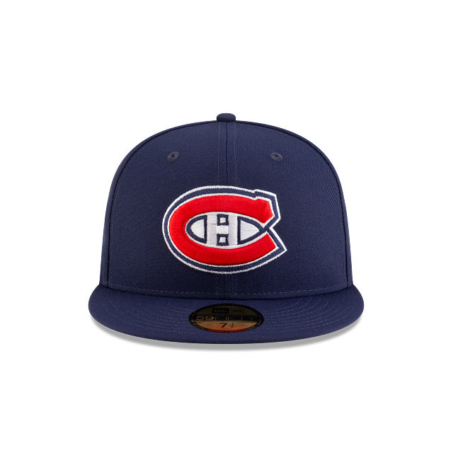 Montreal Canadiens NHL New Era Men Navy 59Fifty Fitted Hat product image 7, provided for visual reference and product detail