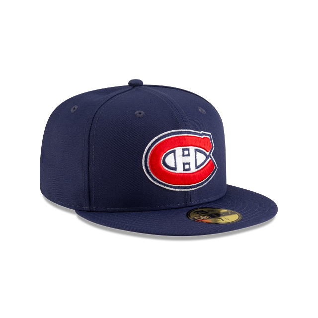 Montreal Canadiens NHL New Era Men Navy 59Fifty Fitted Hat product image 6, provided for visual reference and product detail