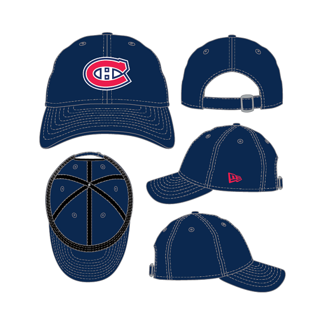 Montreal Canadiens NHL New Era Men Navy 9Twenty Core Classic Adjustable Hat product image 1, provided for visual reference