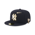 New York Yankees MLB New Era Men Navy 59Fifty Day FN Fitted Hat product image 1, provided for visual reference and product