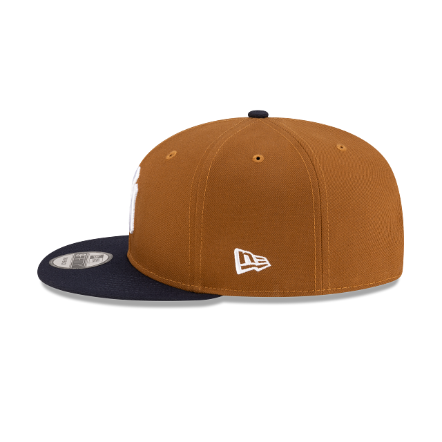 New York Yankees MLB New Era Men 9Fifty Peanut/Navy Basic Snapback Hat product image 5, provided for visual reference and