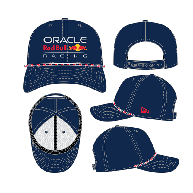 Red Bull Racing F1 New Era Men Navy 9Seventy Stretch Multi Rope Snapback product image 1, provided for visual reference and