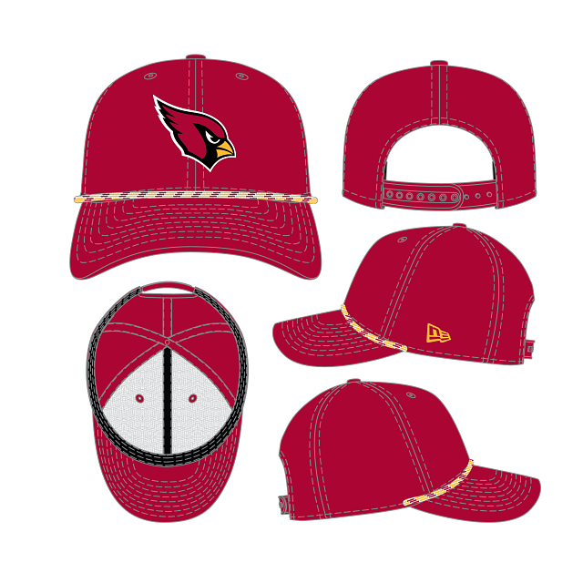 Arizona Cardinals NFL New Era Men Red 9Seventy Multi-Rope Stretch Snapback Hat product image 1, provided for visual