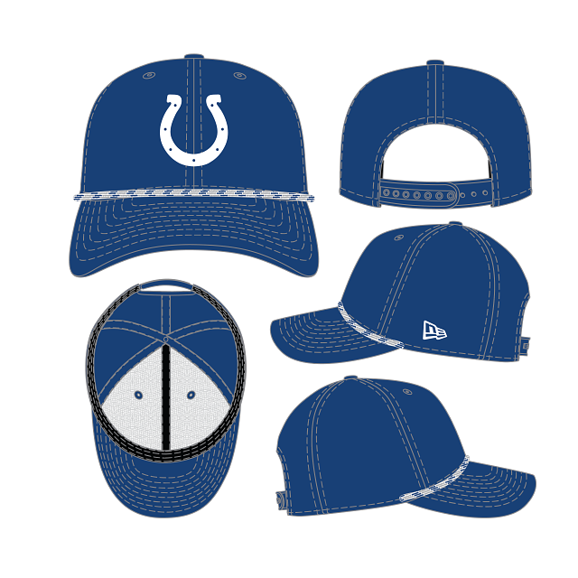 Indianapolis Colts NFL New Era Men Blue 9Seventy Multi-Rope Stretch Snapback Hat product image 1, provided for visual