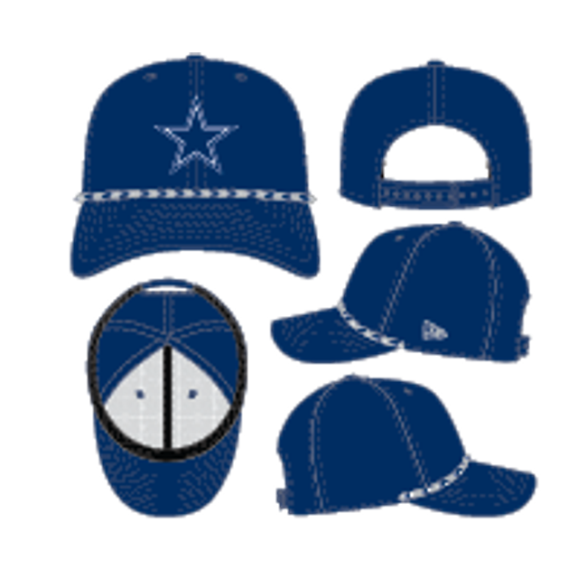 Dallas Cowboys NFL New Era Men Navy Blue 9Seventy Multi-Rope Stretch Snapback Hat product image 1, provided for visual