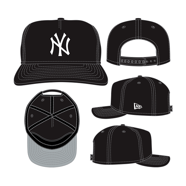 New York Yankees MLB New Era Men Black/White 19Twenty Snapback product image 1, provided for visual reference and product