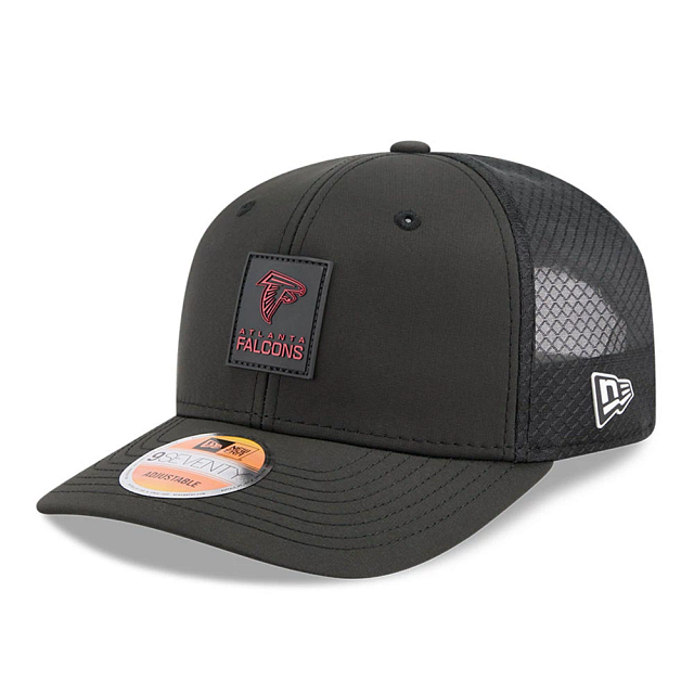 Atlanta Falcons NFL New Era Men Black 9Seventy 2025 Sideline Hot Weather Trucker Snapback product image 1, provided for