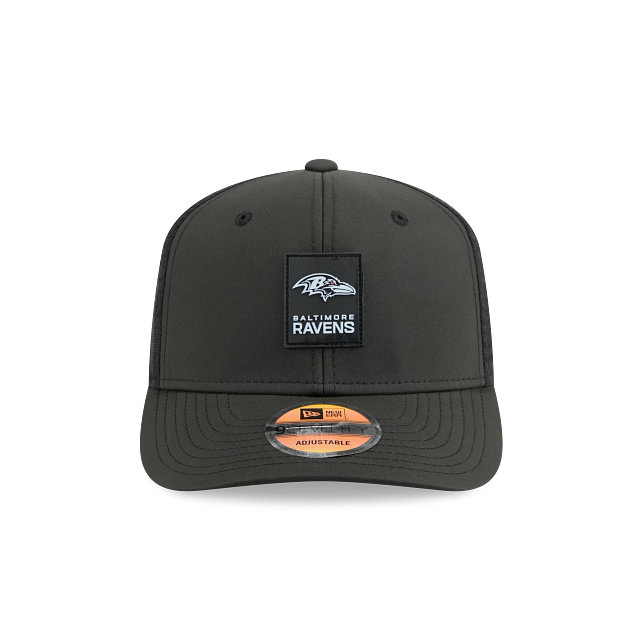 Baltimore Ravens NFL New Era Men Black 9Seventy 2025 Sideline Hot Weather Trucker Snapback product image 3, provided for