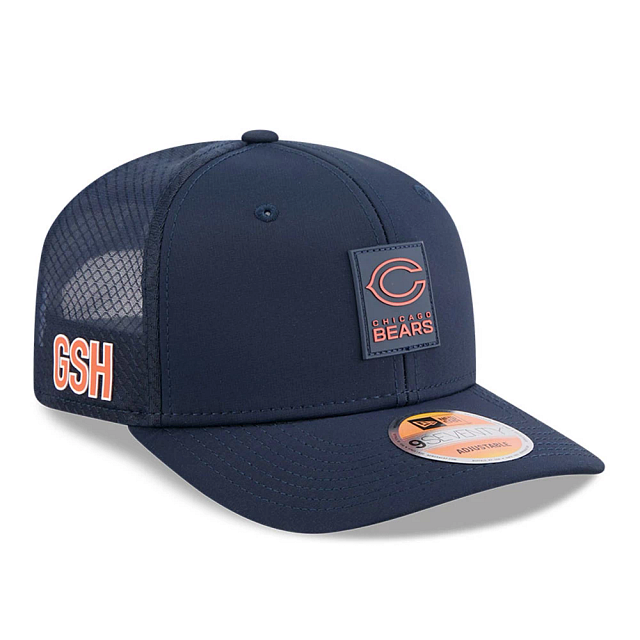 Chicago Bears NFL New Era Men Navy 9Seventy C Logo 2025 Sideline Hot Weather Trucker Snapback product image 5, provided for