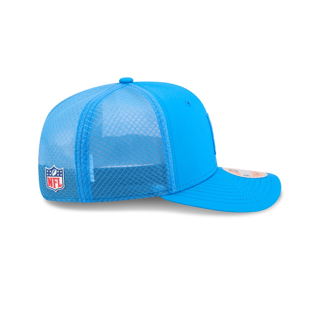 Detroit Lions NFL New Era Men Honolulu Blue 9Seventy 2025 Sideline Hot Weather Trucker Snapback product image 5, provided