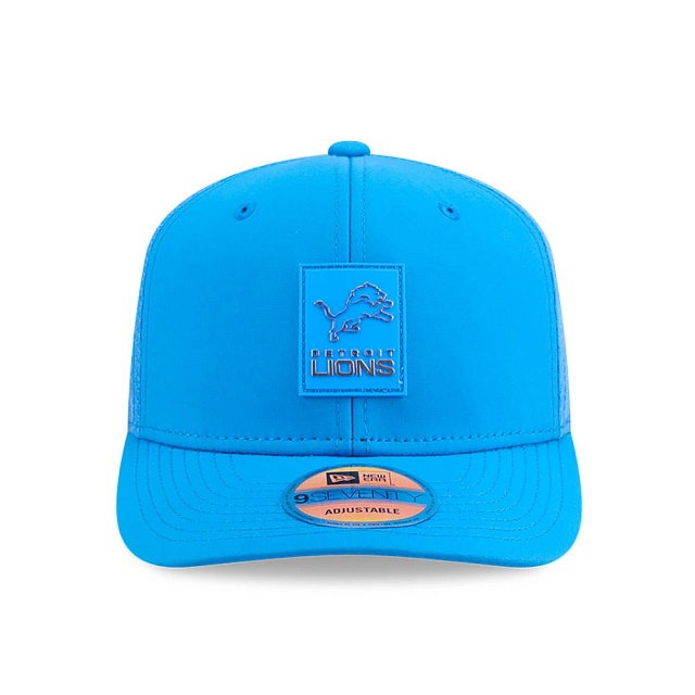 Detroit Lions NFL New Era Men Honolulu Blue 9Seventy 2025 Sideline Hot Weather Trucker Snapback product image 3, provided