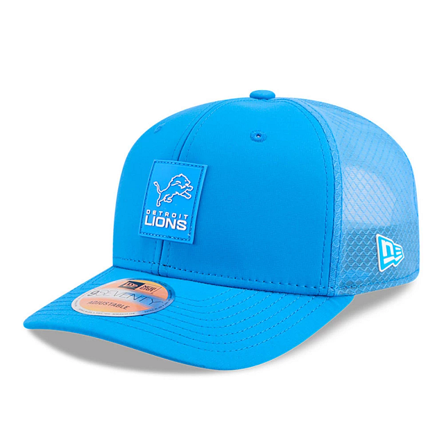 Detroit Lions NFL New Era Men Honolulu Blue 9Seventy 2025 Sideline Hot Weather Trucker Snapback product image 1, provided