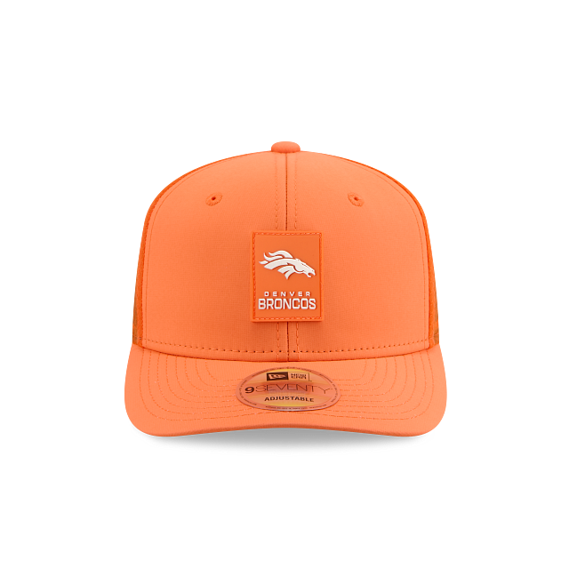 Denver Broncos NFL New Era Men Orange 9Seventy 2025 Sideline Hot Weather Trucker Snapback product image 3, provided for