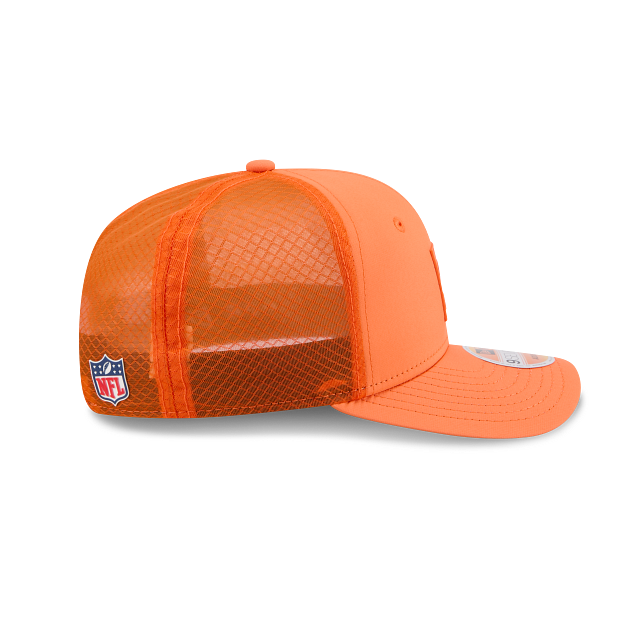 Denver Broncos NFL New Era Men Orange 9Seventy 2025 Sideline Hot Weather Trucker Snapback product image 7, provided for