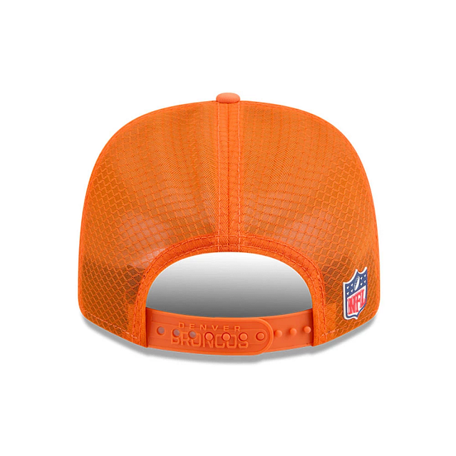 Denver Broncos NFL New Era Men Orange 9Seventy 2025 Sideline Hot Weather Trucker Snapback product image 2, provided for