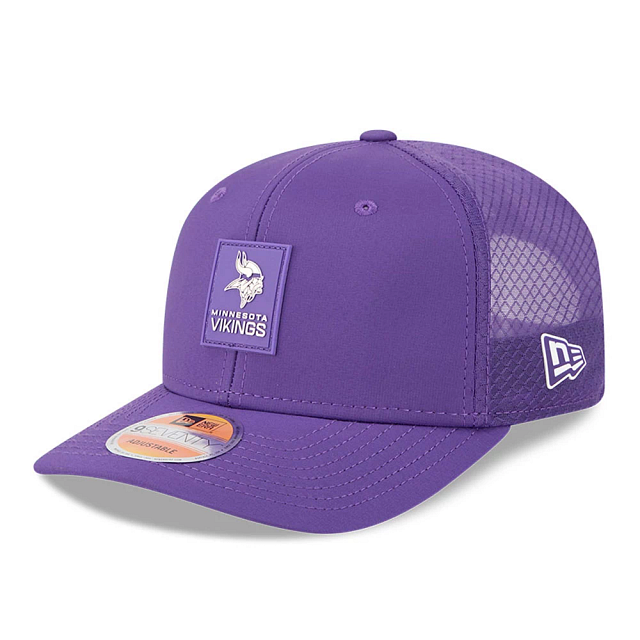 Minnesota Vikings NFL New Era Men Purple 9Seventy 2025 Sideline Hot Weather Trucker Snapback product image 1, provided for
