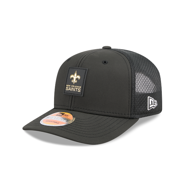 New Orleans Saints NFL New Era Men Black 9Seventy 2025 Sideline Hot Weather Trucker Snapback product image 1, provided for