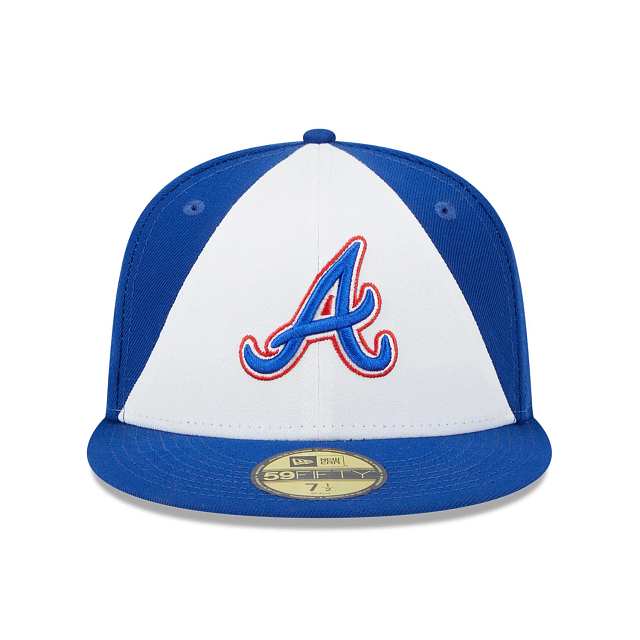 Atlanta Braves MLB New Era Men White/Royal 59Fifty 2023 City Connect Fitted Hat product image 7, provided for visual