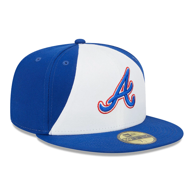 Atlanta Braves MLB New Era Men White/Royal 59Fifty 2023 City Connect Fitted Hat product image 3, provided for visual