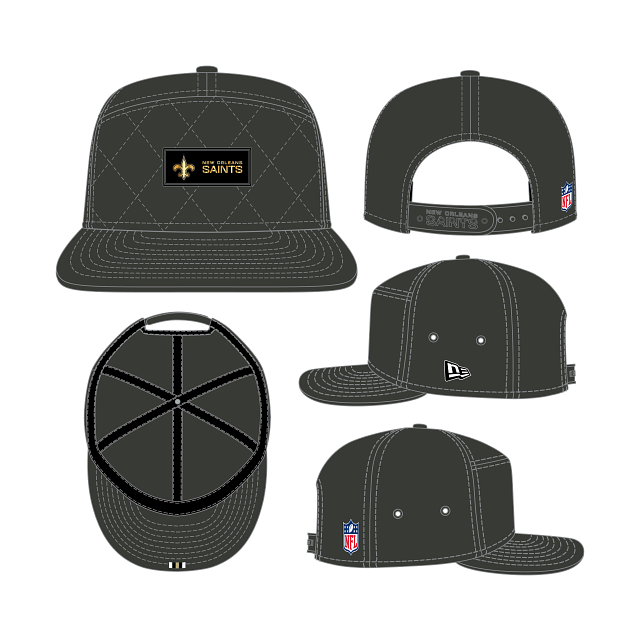 New Orleans Saints NFL New Era Men Charcoal 9Seventy 2025 Sideline Split Panel Snapback product image 1, provided for visual