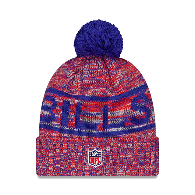 Buffalo Bills NFL New Era Men Blue/Red 2025 Sideline Sport Knit Pom Knit product image 2, provided for visual reference and