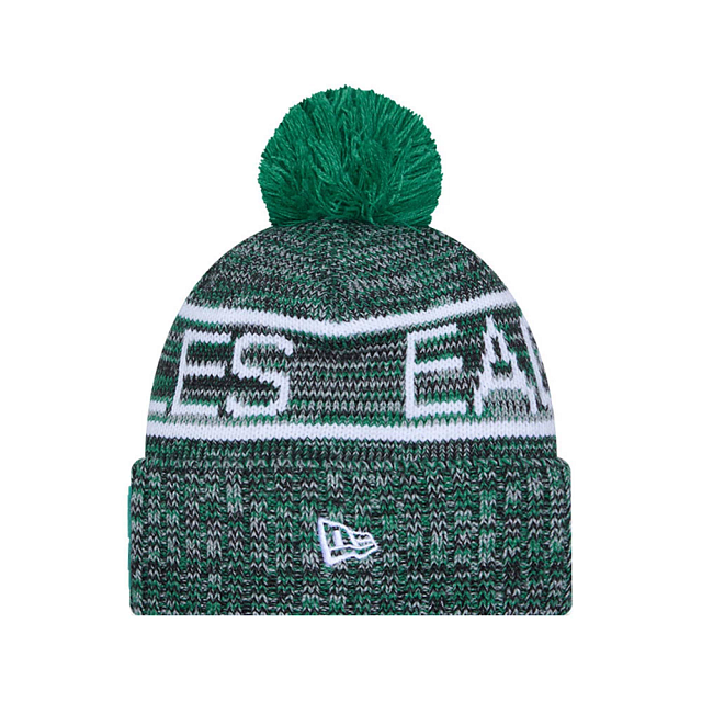 Philadelphia Eagles NFL New Era Men Green 2025 Sideline Classic Collection Sport Knit Pom Hat product image 3, provided for