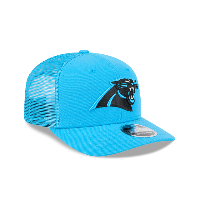 Carolina Panthers NFL New Era Men Blue 9Seventy Stretch Trucker Snapback product image 5, provided for visual reference and