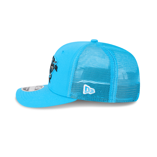 Carolina Panthers NFL New Era Men Blue 9Seventy Stretch Trucker Snapback product image 6, provided for visual reference and